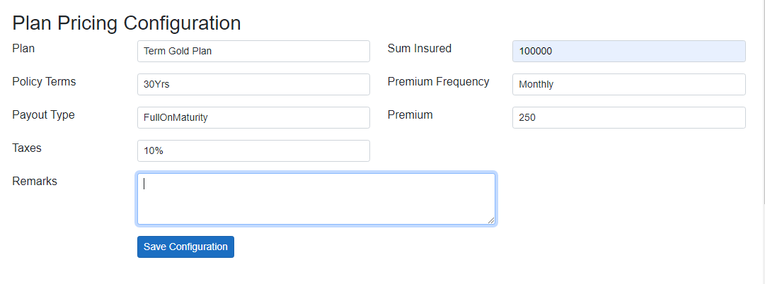 life-Plan-Pricing-Configuration